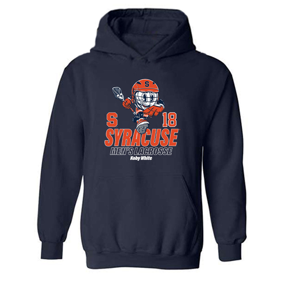 Syracuse - NCAA Men's Lacrosse : Koby White - Fashion Shersey Hooded Sweatshirt