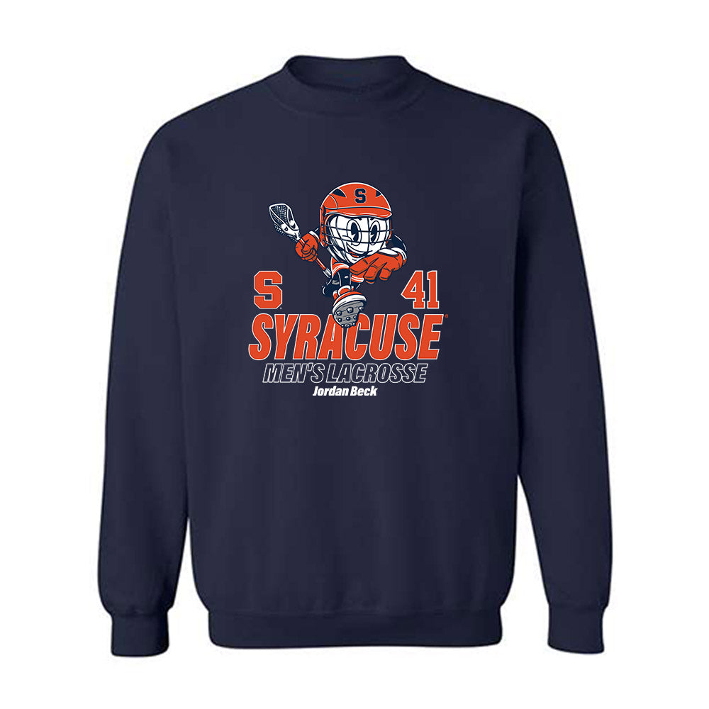 Syracuse - NCAA Men's Lacrosse : Jordan Beck - Fashion Shersey Crewneck Sweatshirt