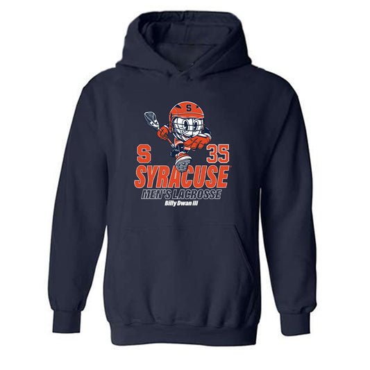 Syracuse - NCAA Men's Lacrosse : Billy Dwan III - Fashion Shersey Hooded Sweatshirt-0
