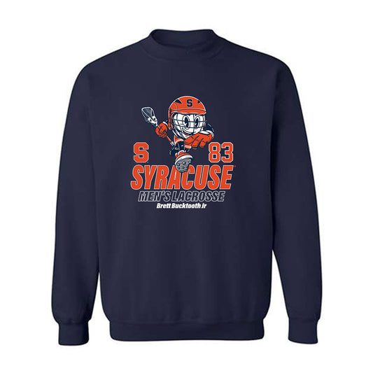 Syracuse - NCAA Men's Lacrosse : Brett Bucktooth Jr - Fashion Shersey Crewneck Sweatshirt