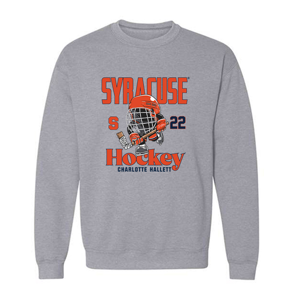 Syracuse - NCAA Women's Ice Hockey : Charlotte Hallett - Fashion Shersey Crewneck Sweatshirt-0
