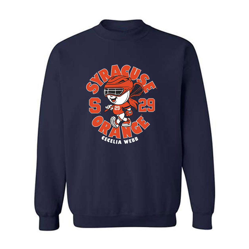 Syracuse - NCAA Women's Lacrosse : Cecelia Webb - Fashion Shersey Crewneck Sweatshirt-0