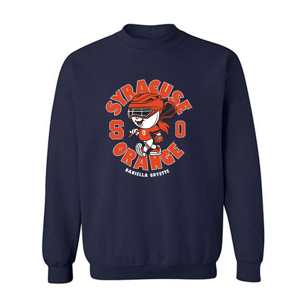 Syracuse - NCAA Women's Lacrosse : Daniella Guyette - Fashion Shersey Crewneck Sweatshirt-0