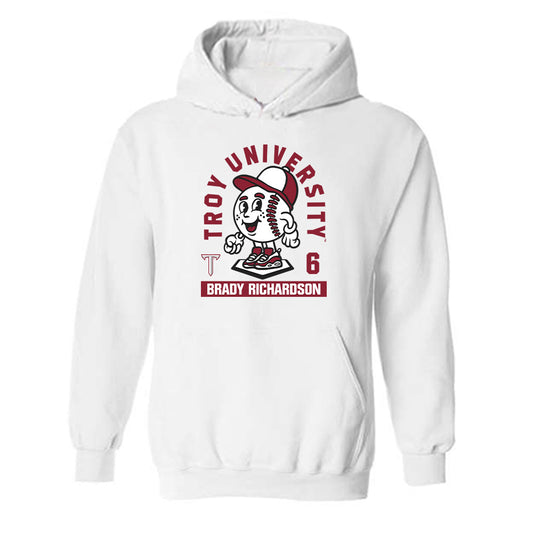 Troy - NCAA Baseball : Brady Richardson - Fashion Shersey Hooded Sweatshirt-0