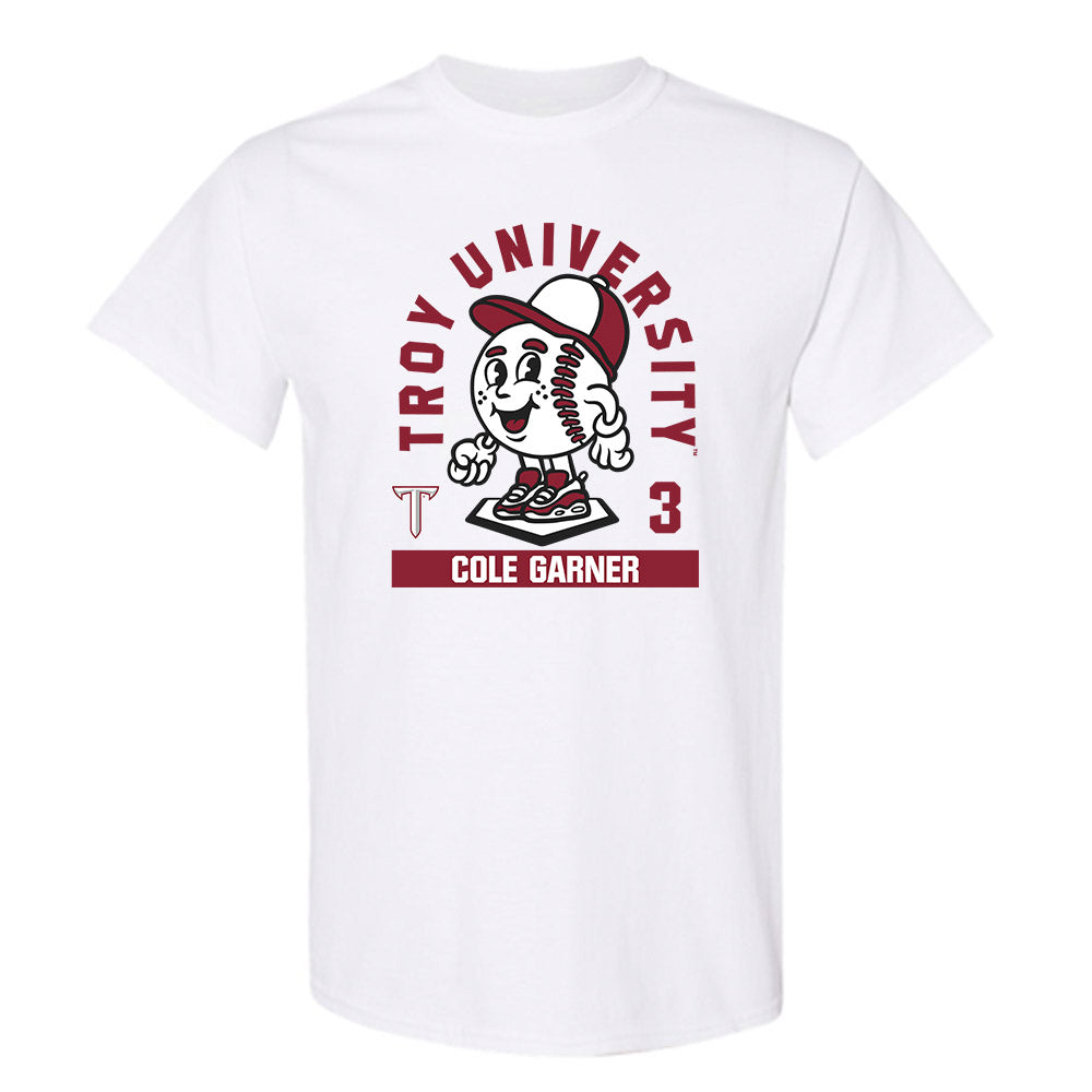 Troy - NCAA Baseball : Cole Garner - Fashion Shersey T-Shirt-0
