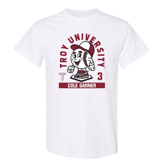 Troy - NCAA Baseball : Cole Garner - Fashion Shersey T-Shirt-0