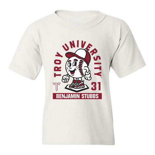 Troy - NCAA Baseball : Benjamin Stubbs - Fashion Shersey Youth T-Shirt-0