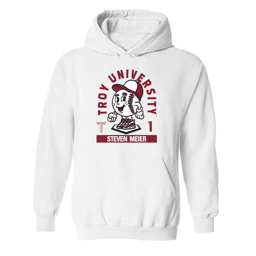 Troy - NCAA Baseball : Steven Meier - Fashion Shersey Hooded Sweatshirt-0