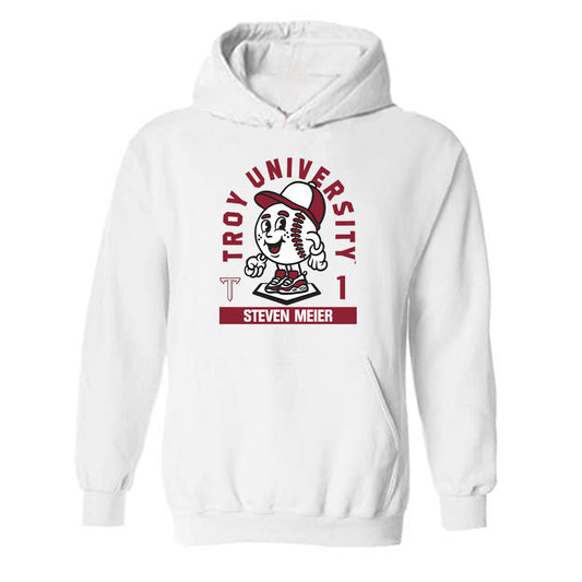 Troy - NCAA Baseball : Steven Meier - Fashion Shersey Hooded Sweatshirt-0