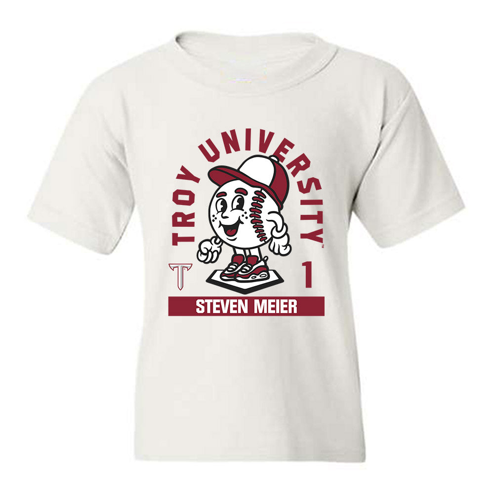 Troy - NCAA Baseball : Steven Meier - Fashion Shersey Youth T-Shirt-0