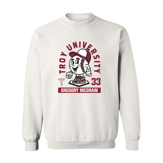 Troy - NCAA Baseball : Gregory McGraw - Fashion Shersey Crewneck Sweatshirt-0
