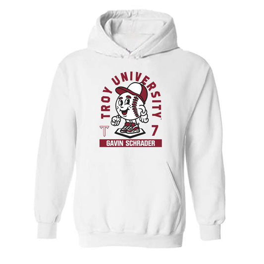 Troy - NCAA Baseball : Gavin Schrader - Fashion Shersey Hooded Sweatshirt-0