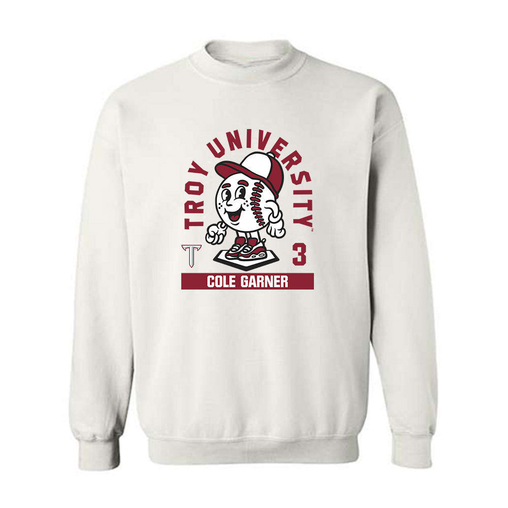Troy - NCAA Baseball : Cole Garner - Fashion Shersey Crewneck Sweatshirt-0