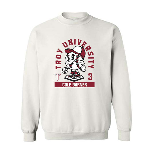Troy - NCAA Baseball : Cole Garner - Fashion Shersey Crewneck Sweatshirt-0
