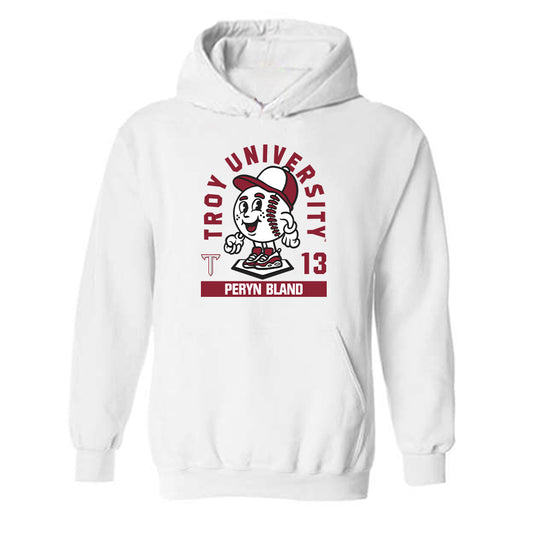 Troy - NCAA Baseball : Peryn Bland - Fashion Shersey Hooded Sweatshirt-0
