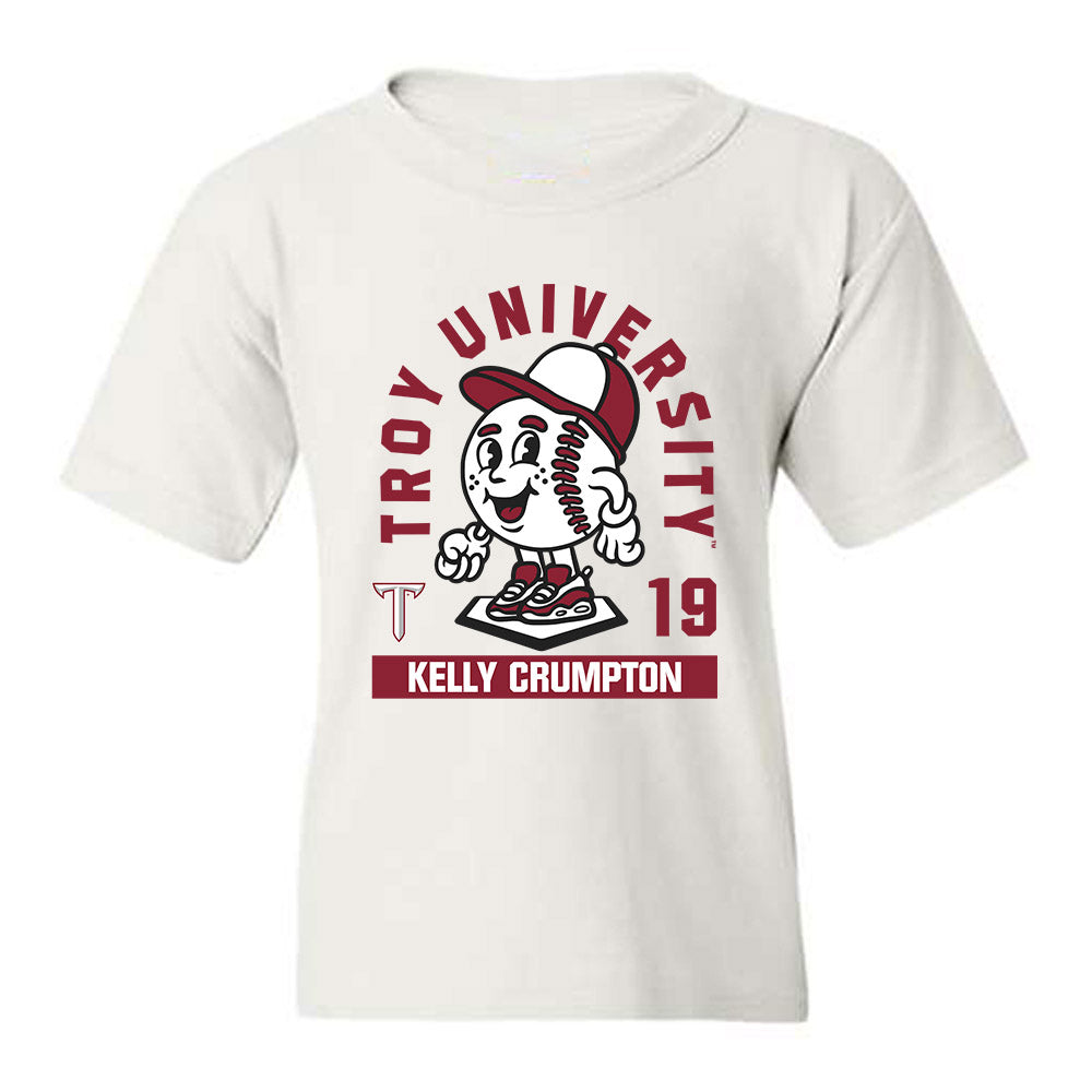 Troy - NCAA Baseball : Kelly Crumpton - Fashion Shersey Youth T-Shirt-0
