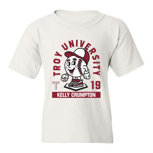 Troy - NCAA Baseball : Kelly Crumpton - Fashion Shersey Youth T-Shirt-0