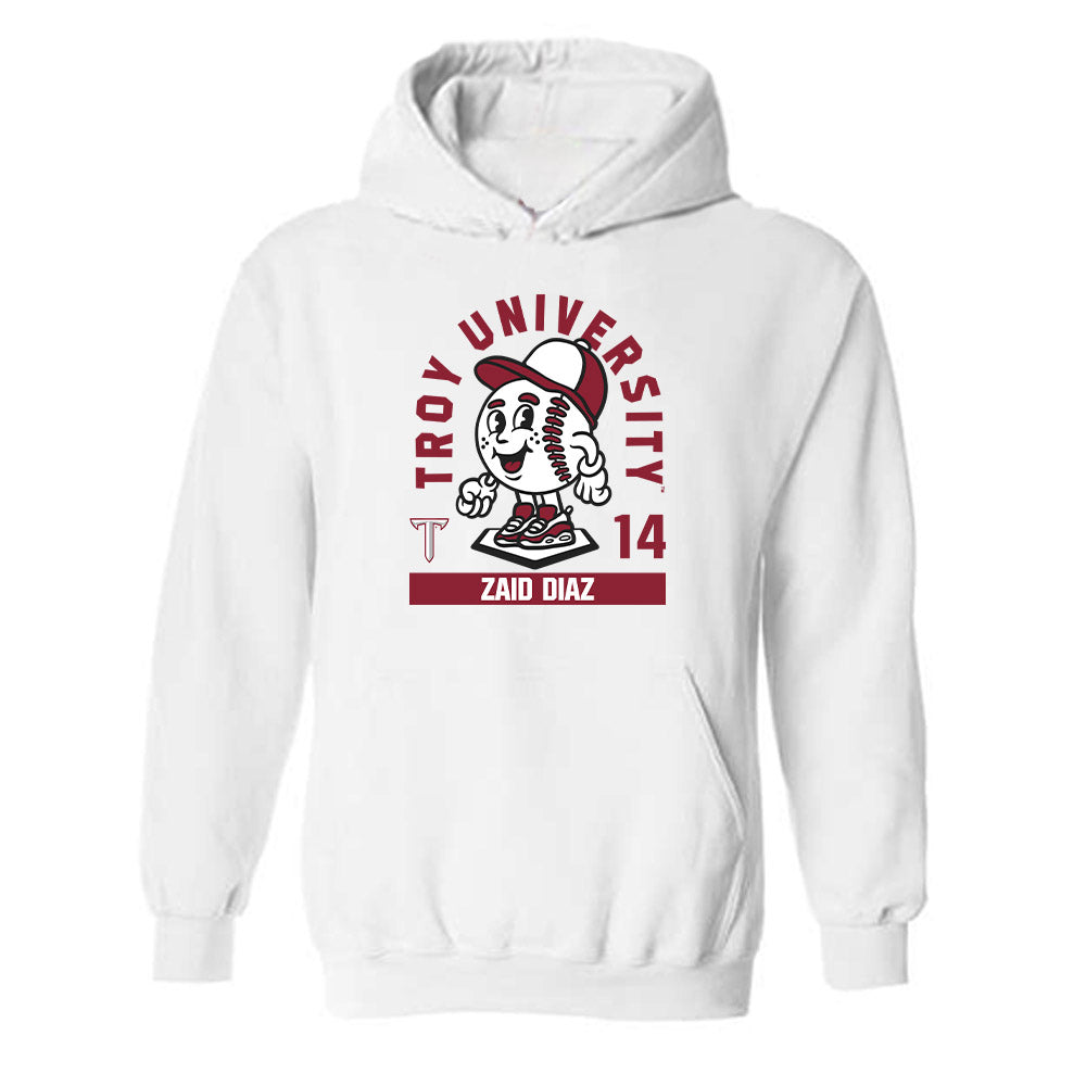 Troy - NCAA Baseball : Zaid Diaz - Fashion Shersey Hooded Sweatshirt-0