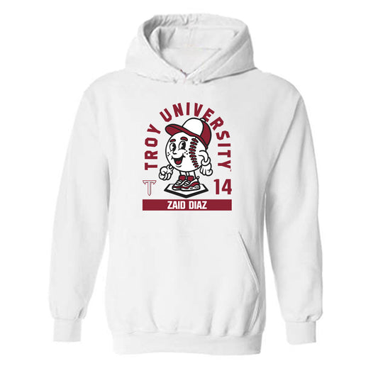 Troy - NCAA Baseball : Zaid Diaz - Fashion Shersey Hooded Sweatshirt-0