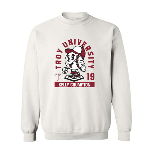 Troy - NCAA Baseball : Kelly Crumpton - Fashion Shersey Crewneck Sweatshirt-0