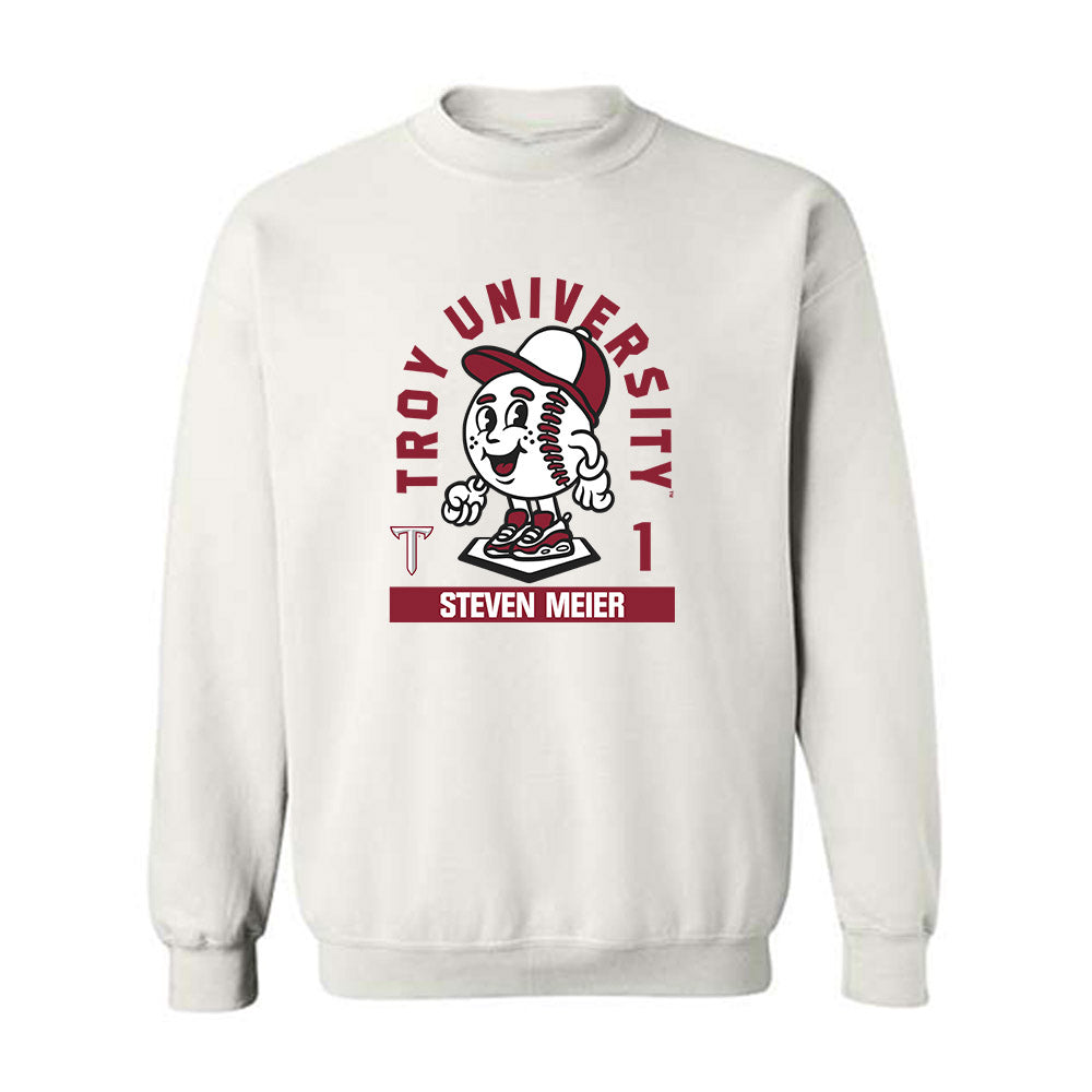 Troy - NCAA Baseball : Steven Meier - Fashion Shersey Crewneck Sweatshirt-0