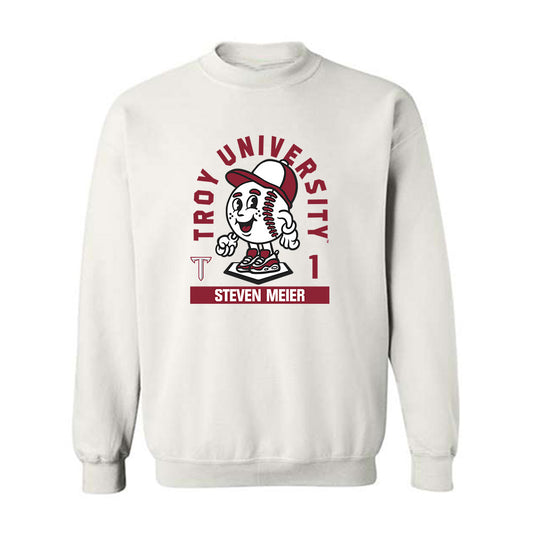 Troy - NCAA Baseball : Steven Meier - Fashion Shersey Crewneck Sweatshirt-0