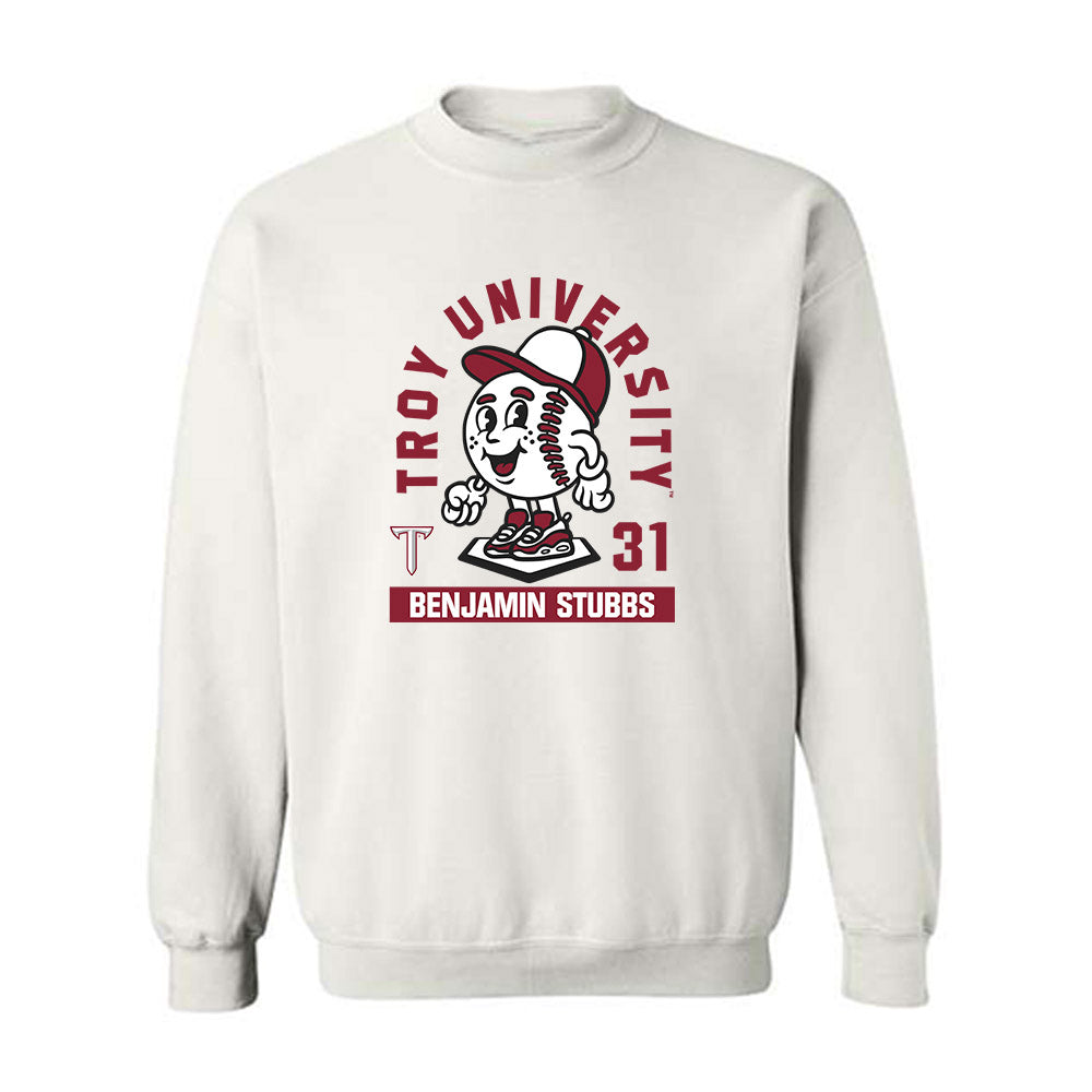 Troy - NCAA Baseball : Benjamin Stubbs - Fashion Shersey Crewneck Sweatshirt-0