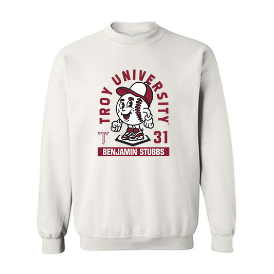 Troy - NCAA Baseball : Benjamin Stubbs - Fashion Shersey Crewneck Sweatshirt-0