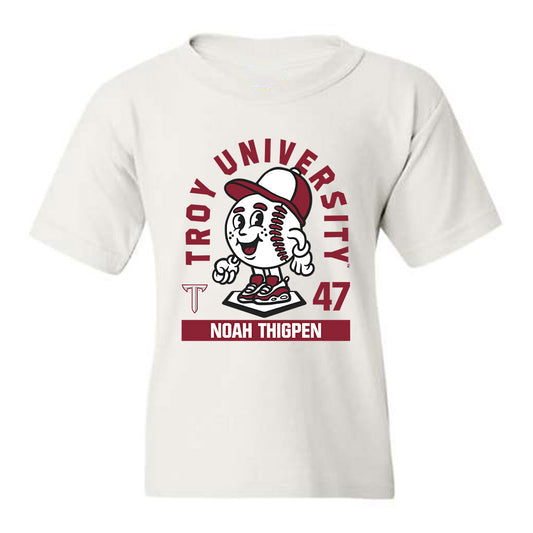 Troy - NCAA Baseball : Noah Thigpen - Fashion Shersey Youth T-Shirt