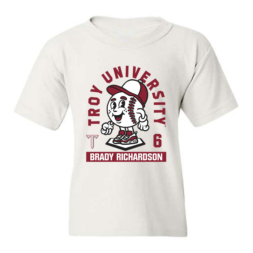 Troy - NCAA Baseball : Brady Richardson - Fashion Shersey Youth T-Shirt-0
