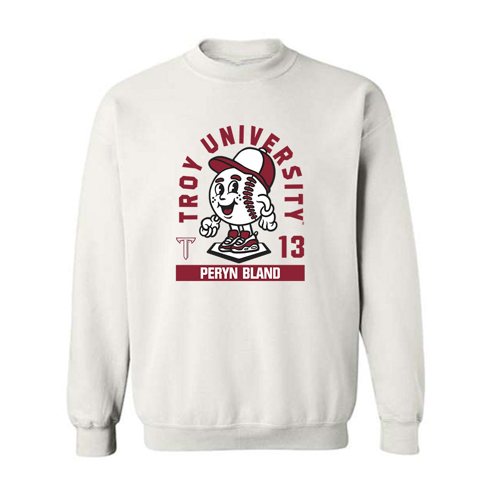 Troy - NCAA Baseball : Peryn Bland - Fashion Shersey Crewneck Sweatshirt-0