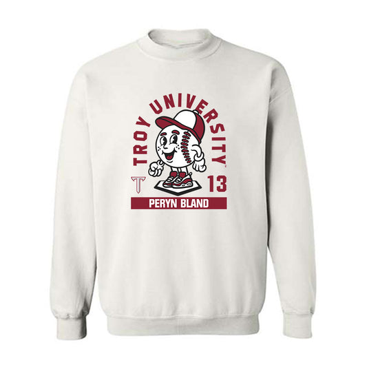Troy - NCAA Baseball : Peryn Bland - Fashion Shersey Crewneck Sweatshirt-0