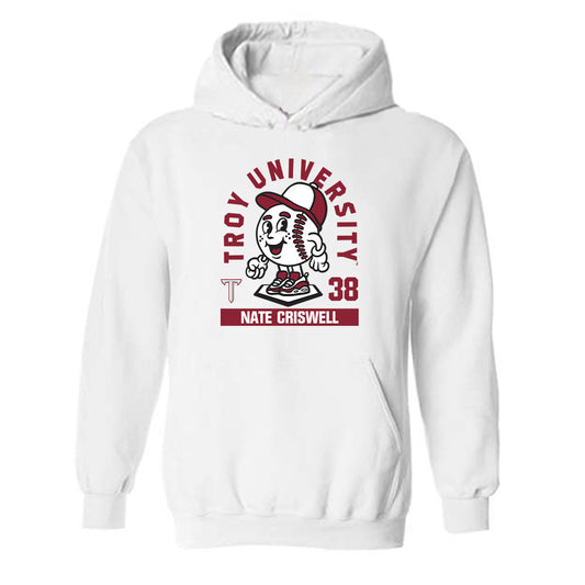 Troy - NCAA Baseball : Nate Criswell - Fashion Shersey Hooded Sweatshirt-0