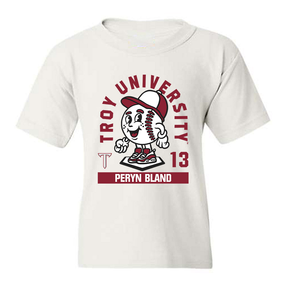 Troy - NCAA Baseball : Peryn Bland - Fashion Shersey Youth T-Shirt-0