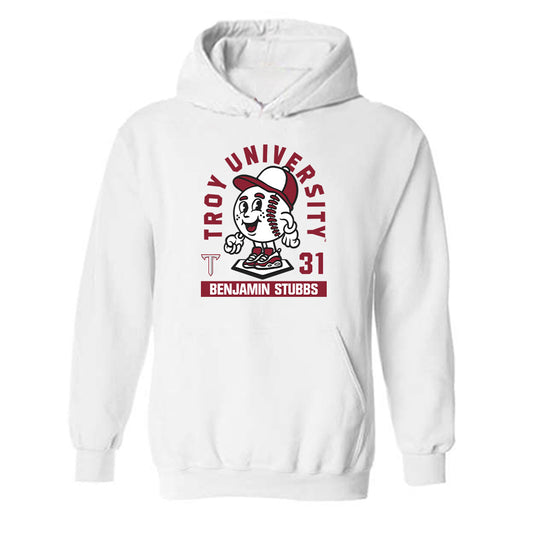 Troy - NCAA Baseball : Benjamin Stubbs - Fashion Shersey Hooded Sweatshirt-0