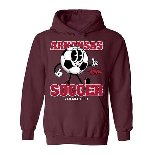 Arkansas - NCAA Women's Soccer : Vailana Tu'ua - Fashion Shersey Hooded Sweatshirt-0