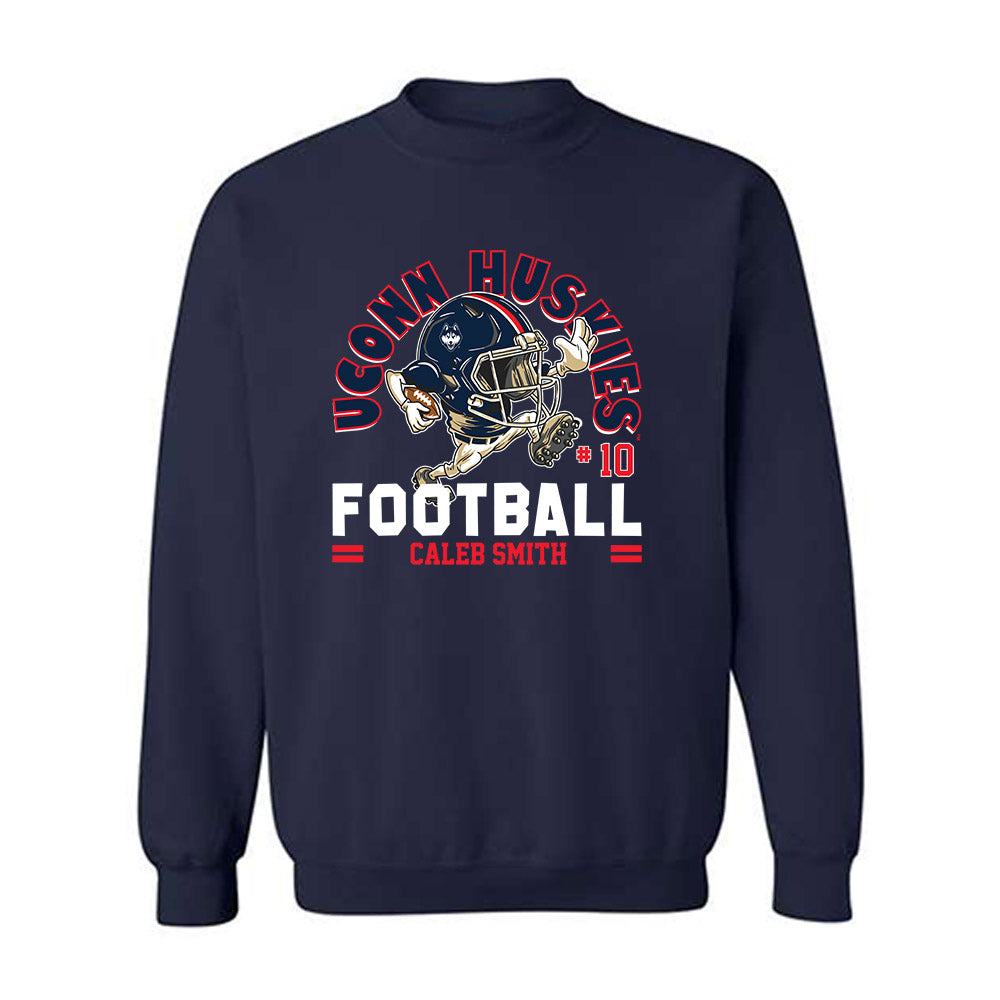 UConn - NCAA Football : Caleb Smith - Fashion Shersey Crewneck Sweatshirt-0