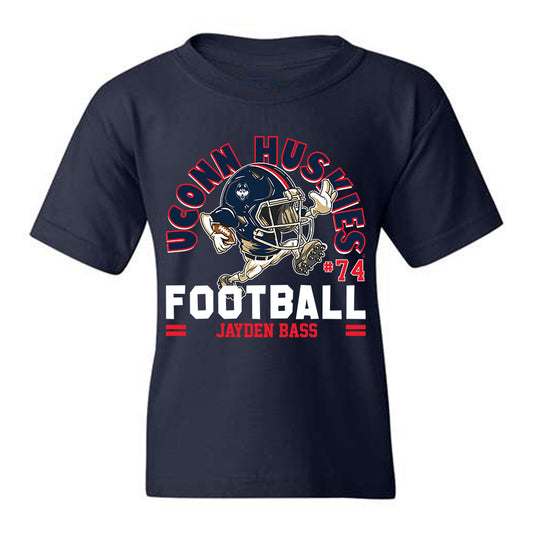 UConn - NCAA Football : Jayden Bass - Youth T-Shirt