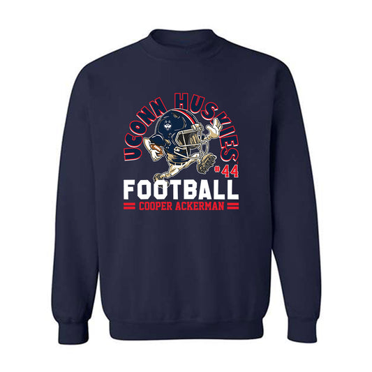 UConn - NCAA Football : Cooper Ackerman - Fashion Shersey Crewneck Sweatshirt-0