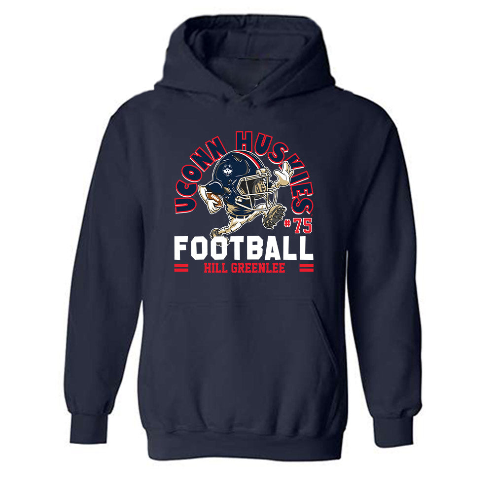 UConn - NCAA Football : Hill Greenlee - Fashion Shersey Hooded Sweatshirt-0