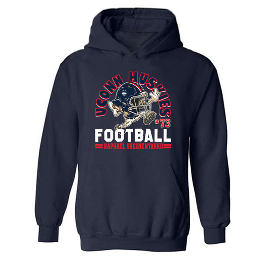 UConn - NCAA Football : Raphael Greene-Nyarko - Fashion Shersey Hooded Sweatshirt-0