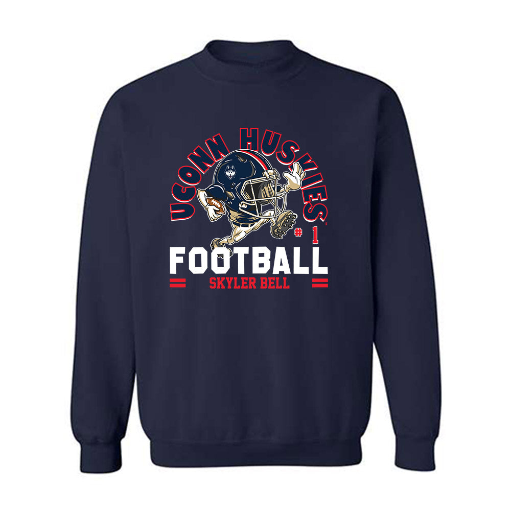 UConn - NCAA Football : Skyler Bell - Fashion Shersey Crewneck Sweatshirt-0