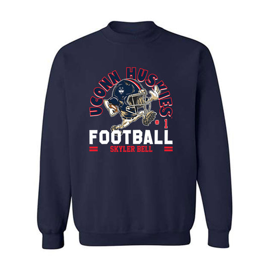 UConn - NCAA Football : Skyler Bell - Fashion Shersey Crewneck Sweatshirt-0