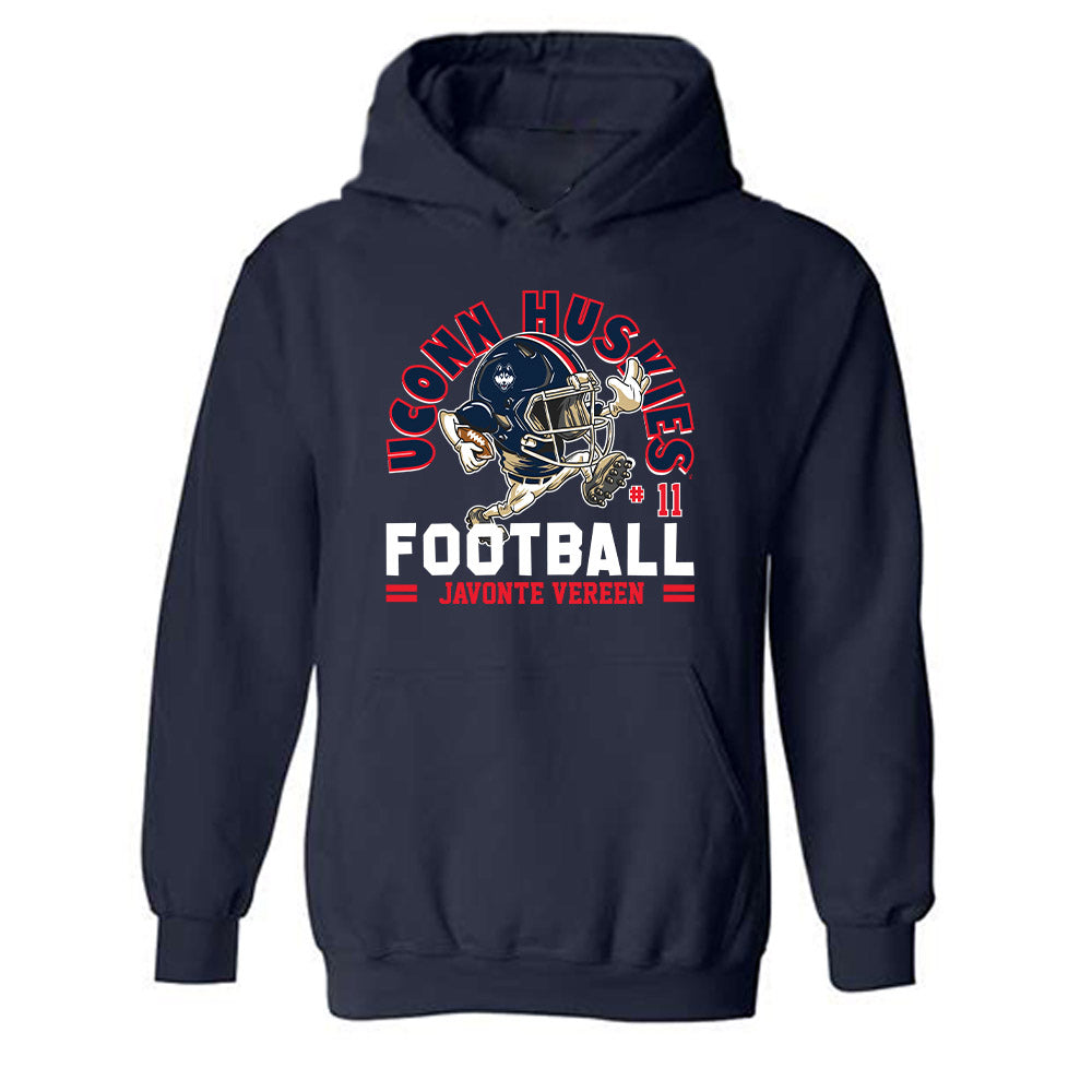 UConn - NCAA Football : Javonte Vereen - Fashion Shersey Hooded Sweatshirt-0