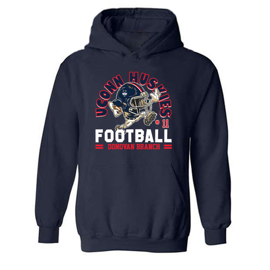 UConn - NCAA Football : Donovan Branch - Fashion Shersey Hooded Sweatshirt-0