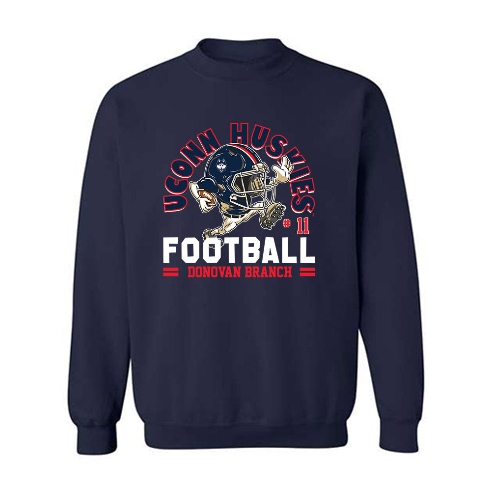 UConn - NCAA Football : Donovan Branch - Fashion Shersey Crewneck Sweatshirt-0