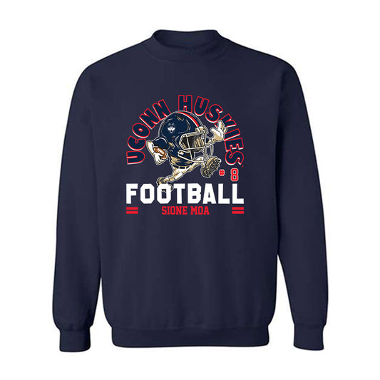 UConn - NCAA Football : Sione Moa - Fashion Shersey Crewneck Sweatshirt-0