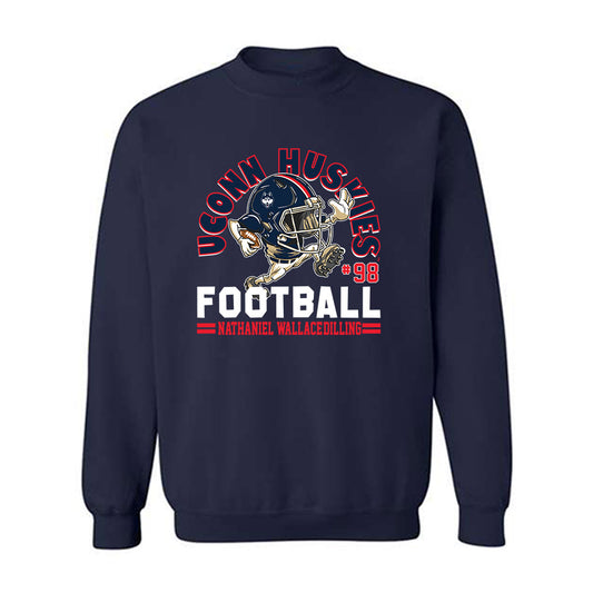 UConn - NCAA Football : Nathaniel Wallace-Dilling - Fashion Shersey Crewneck Sweatshirt-0