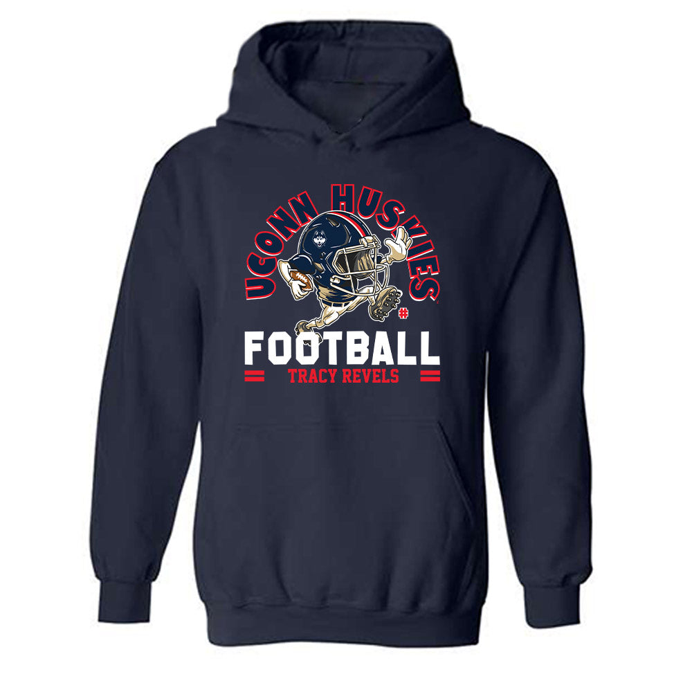 UConn - NCAA Football : Tracy Revels - Fashion Shersey Hooded Sweatshirt-0