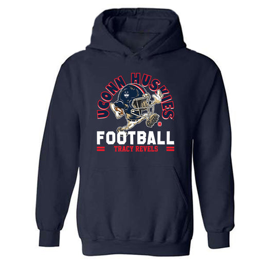 UConn - NCAA Football : Tracy Revels - Fashion Shersey Hooded Sweatshirt-0